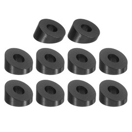 uxcell 10 Pcs 1/4 Inch 20 Degree Angle Beveled Washer, T316 Stainless Steel Angled Washer for Cable Railing Stair Ends Wood Metal Posts, Black