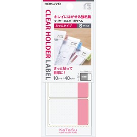 Kokuyo Ta-CH11R Label, For Clear Holder, KaTaSu Sticky Type, S, Red
