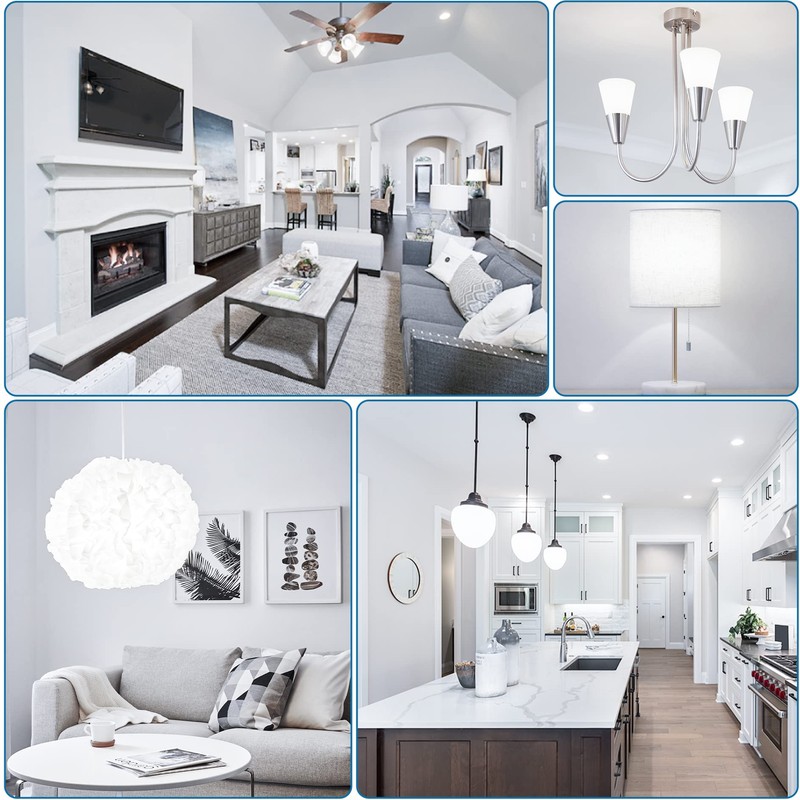 comzler Ceiling Fan Light Bulbs Candelabra LED Bulbs - 60