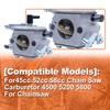 Mtanlo Carburetor Kit, 45cc 52cc 58cc Chain Saw Carburetor 4500