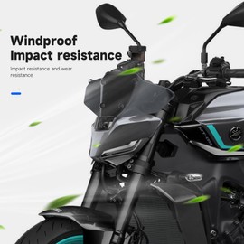 RUNNING PANTHER Windshield Deflectors Kits for Yamaha MT-09 mt09 2024-, Motorcycle Acrylic Black Bracket Front Wind Shield Air Deflector New Windscreen Visor Accessories for MT09 2024 (Smoky)