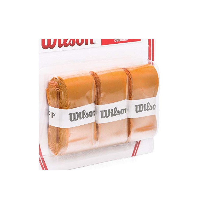 Wilson Overgrip, Pro Soft Overgrip, Unisex, Gold, Pack of 3,