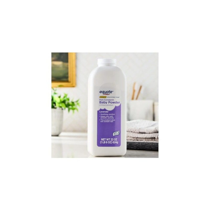 Equate Talco para Beb de Maicena con Lavanda y Vitamina