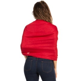 Sakkas Soft Pashmina Feel Paisley Design Scarf / Stole - Dark cherry