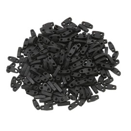 2X Miyuki Quarter Tila Beads, 7.2g Tubes, Matte Black (15g Total)