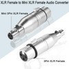 QIANRENON XLR Female to Mini XLR Female Audio Converter Adapter