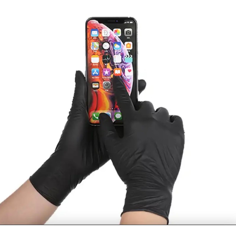 RAP Gloves Professional Black Nitrile Powder Free Multi Purpose Gloves