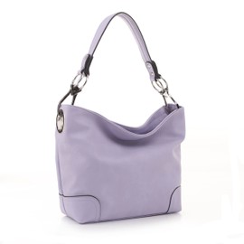 MKF Collection Hobo Purses for Women,Vegan Leather Handbag Slouchy Womens Shoulder bag – Fashion Top Handle Pocketbook Lilac Purple by Mia k
