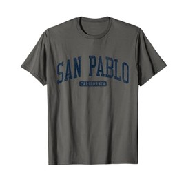 San Pablo California CA College University Style Blue T-Shirt
