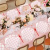 BORAENDEY 200PCS Red and White Plaid Party Supplies Serve 50,