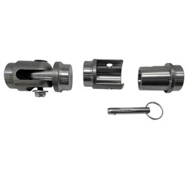 Heavy Duty Swing Out Door Bar Kit Steel Hinged for Quick Release (1-1/2")