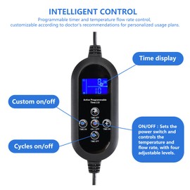 Cold Therapy Machine System with Programmable Timer, Ice Machine for Knee After Surgery Recovery,Wearable, Adjustable Knee Pad,Quiet Pump,Ideal for Sports Injuries, Knee Pains ﻿