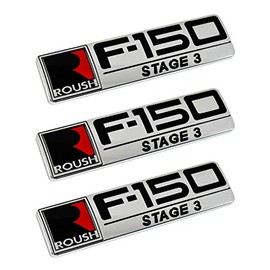 Roush Stage 3 Fender Tailgate Chrome 8" Emblems Set of 3 for 2004-2008 F-150
