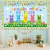 Chillin with My Peeps Backdrop 72''x44'' Large Size Easter Bunny