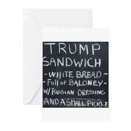 CafePress Trump Sandwich Greeting Cards Folded Greeting Cards (10-pack) Glossy