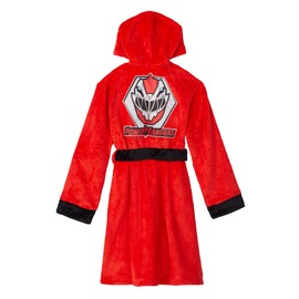 Power Rangers Little/Big Boy's Plush Fleece Robe (6, Red Ranger Dino Fury)