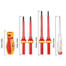 Changeable Insulated Screwdrivers Set, Weytoll Magnetic Screwdriver Set, 13 Pieces 1000V Replaceable Insulated Screwdriver Set with Magnetic Slotted Bits Electrician Repair Tool Kit