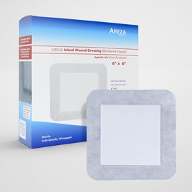 Areza Medical - Bordered Gauze Island Dressing - Wound Dressing - Latex Free - sterile - 6" x 6" - 30 per Box - FSA/HSA Approved