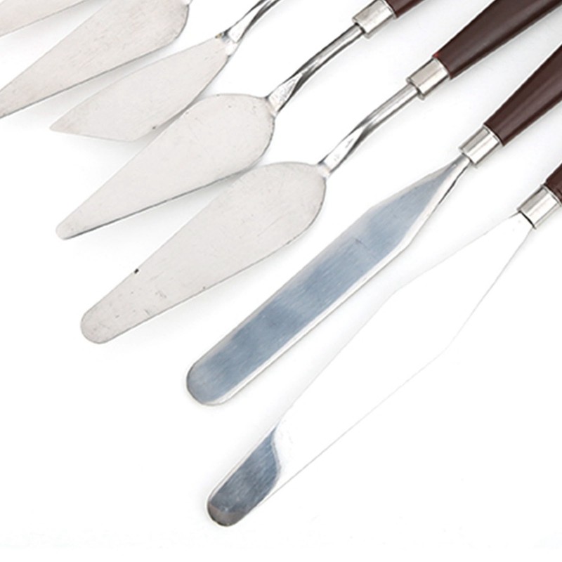 18Pcs Paint Scraper Knife Exquisite Plastic Handle Oil Painting Tool