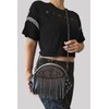 Ro Rox Tassel Shell Bag with Studs, Chain Strap, Fringe