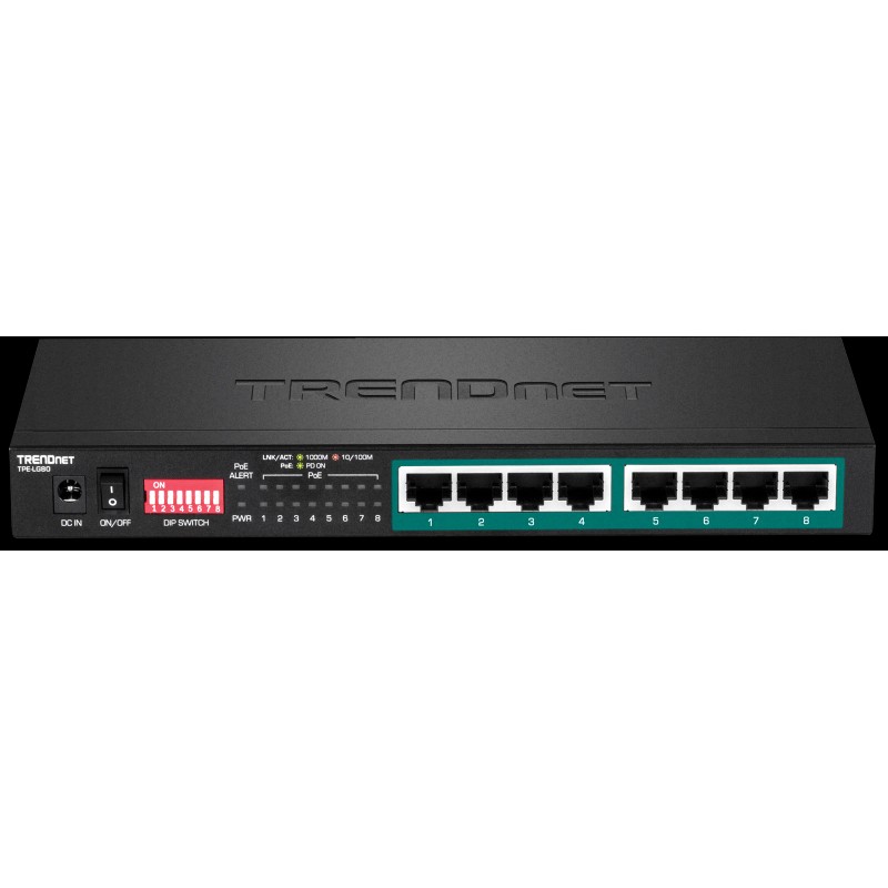 TRENDnet TPE-LG80 8-Port Gigabit Long Range PoE+ Switch