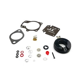 WINGOGO 396701 Carburetor Rebuild Kit with Float Replaces Johnson Evinrude OMC 9.9 15 18 20 25 28 30 35 40 45 48 50 55 60 65 70 75 HP Carb Repair kit Parts Sierra 18-7222 0396701 392061 398729