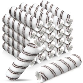 Gandeer 24 Pack Paint Roller Covers 9 x 1/2 Inch Microfiber Paint Roller Covers Large Polyester Naps for Painting Walls Ceilings Home Painting Supplies (Brown,White)