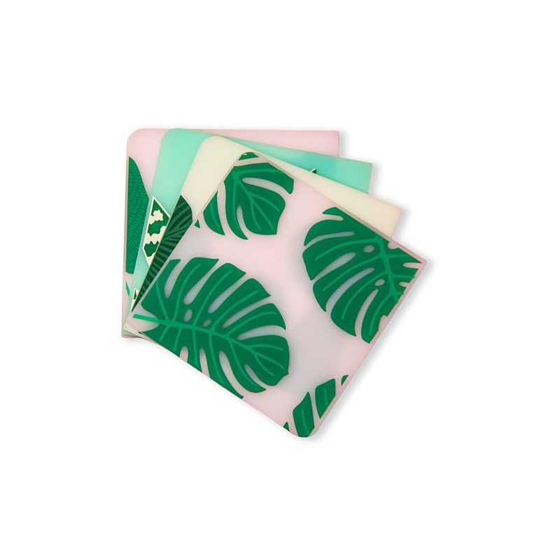 MODERN-TWIST Coasters 100% Food-Grade Silicone, Waterproof and Reusable, Conservatory, Set