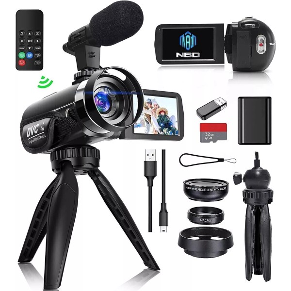 NBD Video Camera 42MP 18x flip screen YouTube professional camcorder