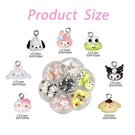 NYGHMY Cartoon Animal Brand 35 Pcs Colorful Cartoon Resin Pendants, Cute Charms for Jewelry Making, DIY Necklaces Bracelets Earrings, Keychains