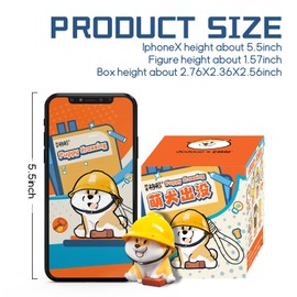 52TOYS Puppy Crossing Action Figure, 1Pc Collectible Toy Kawaii Creative Gift Room Decor Desktop Decoration 1.57 Inch, Gift for Birthday Party