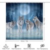 Brebasf Winter Forest Wildlife Wolf 4 Pcs Waterproof Shower Curtain