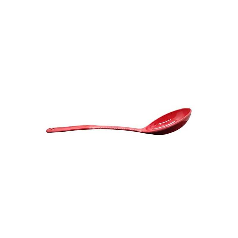 Handy Housewares 12.5" Long Handled Colorful Melamine Basting/Serving Spoon (Red,