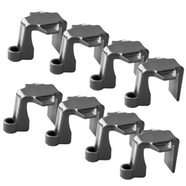 yboatch Boat Bumper Clips Hangers Adjusters Cleats 8Pack, Pontoon Fender Clips for Docking, Durable ABS Boat Fender Clips for 1 Inch and 1.25 Inch Square Tube, Grey