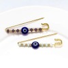 Mystart 4 Pieces Good Luck Blue Evil Eye Brooch Pins