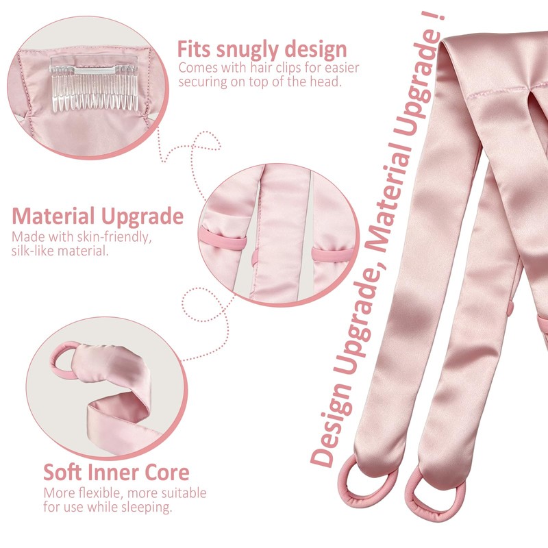 Heatless Curlers Set, Heatless Curls Overnight, Silk Shower Cap -