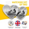 2 x Heart Stickers 7.5 cm - BW - Jet