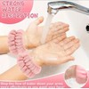 Plush Bowknot Spa Headband and Wristband Set (Creamy White, one