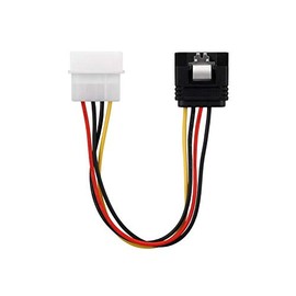 adaptare 34007 15 cm Adapter Cable 4-Pin Molex to 15-Pin SATA with Clip Black