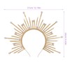 Healeved Tocado Gótico Plástico Diosa Dorada Corona Metal Sunburst Diadema