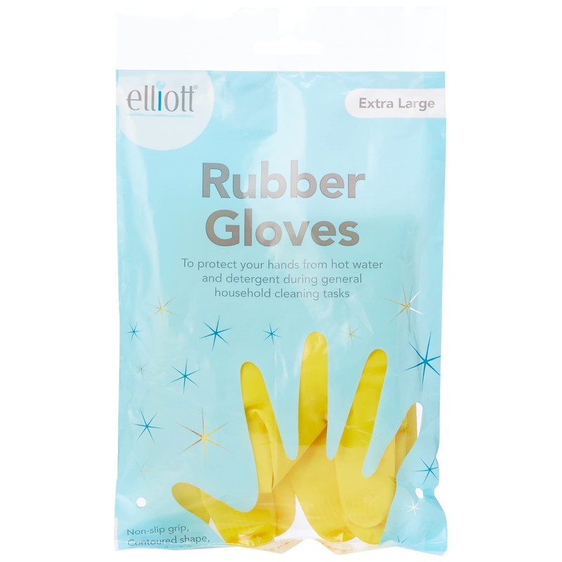 Elliott Household Cleaning Gloves, Latex Washing Up Gloves with extra