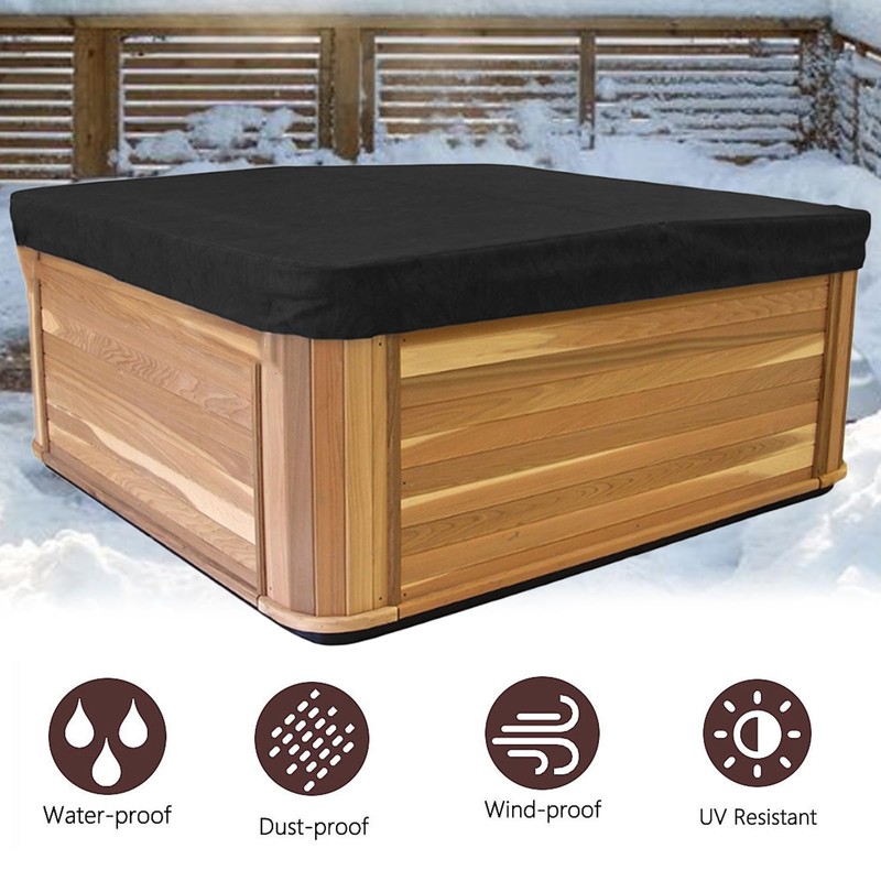 Square Hot Tub Cover 210D Waterproof (96" x 96" x