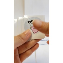 Stationery by Silvia 48 Christmas Fashion Girl Stickers Fashionista Holiday Present Lady Sticker Set