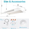 Lightdot 4FT LED High Bay Shop Lights, 100-277V 【Driver Equipped】