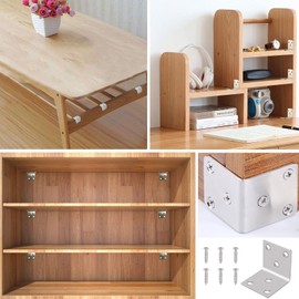 Metal Angle 90 Degrees, Angle Connector 40 x 40 x 40 x 2 mm, Pack of 12 Chair Angles, Stainless Steel Angle with Screws for Cabinet, Table, Chair, Furniture