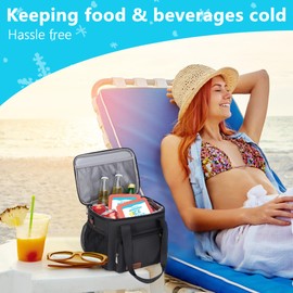 MIYCOO Ice Packs for Lunch Boxes & Lunch Bag - Quick Freeze Ice Pack Space Saving Freezer Packs - Reusable Slim Original Cool Pack - Cool Coolers Accessories for Beach, Camping and Fishing - 2PC Red