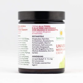 Moor and Herbal Cream with Marmot Fat 140 g - Natural Marmot Ointment for Rubbing for Skin and Joints from the Austrian Family Business SonnenMoor