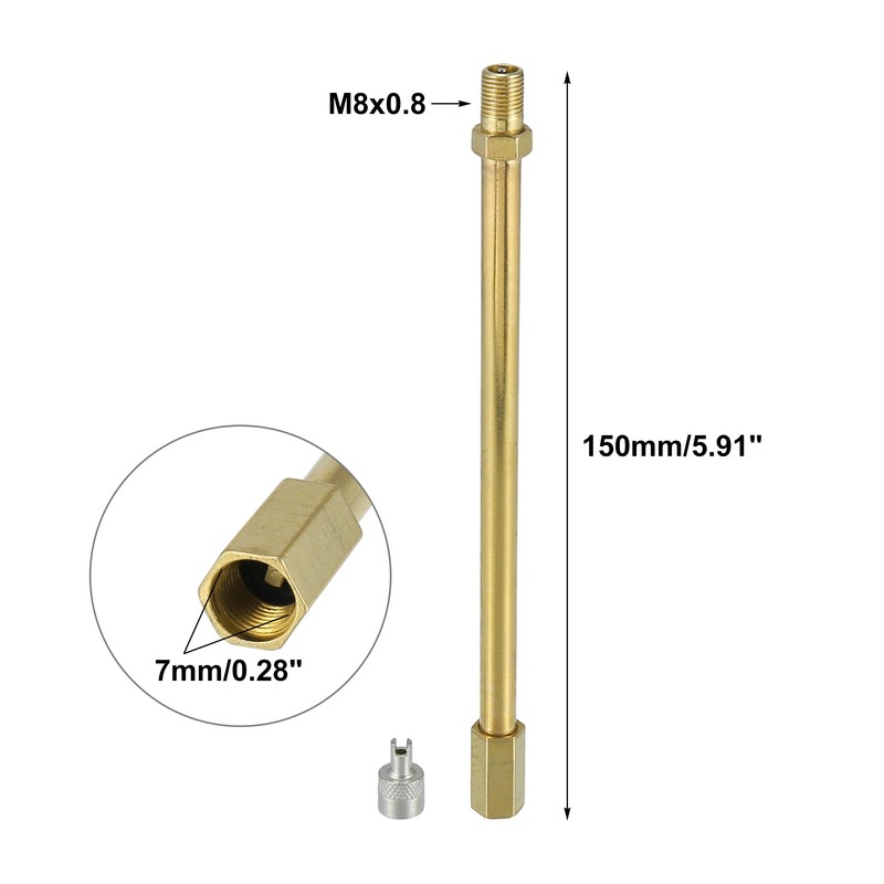 X AUTOHAUX 150mm/5.91" Auto Tire Valve Stem Air Inflation Extension