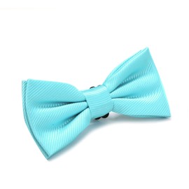 fortunatever - Pajaritas sólidas preatadas para niños, corbatín de esmoquin ajustable para niños con varios colores (11 a 19 pulgadas), Azul-cielo, Talla única