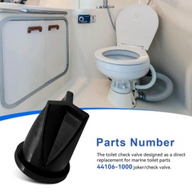 Toilet Check Valve Replacement for Jabsco 44106-1000 Marine Toilet Joker Valve, Marine Toilet Parts, Boat Flush Kit Durable Rubber Non-Return Valve for Manual & Electric Marine Toilets - 2 Pack
